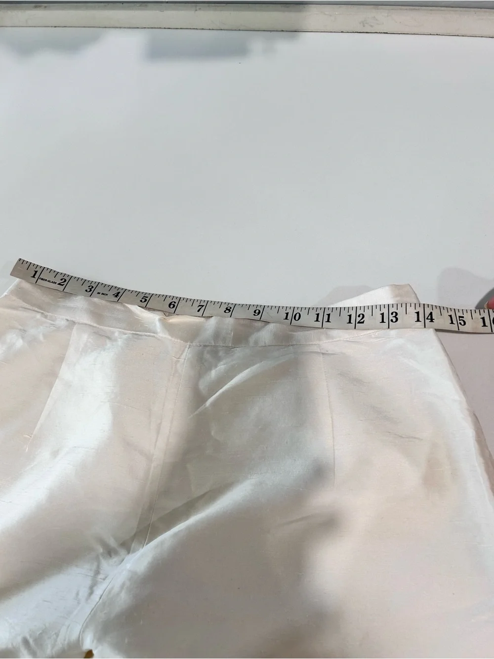 Neiman Marcus High-Rise Wide Leg Pants in Off-White
